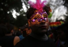 Naujajame Delyje žygiavo kovotojai už homoseksualų teises