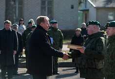 Lengvosios pėstininkų brigados „Aukštaitija“ kovinės vėliavos įteikimo ceremonija