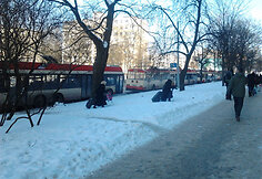 Sugedęs autobusas sustabdė troleibusus