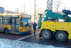 Sugedęs autobusas sustabdė troleibusus