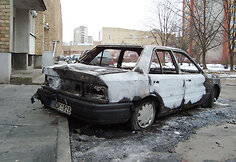 Sudegęs automobilis