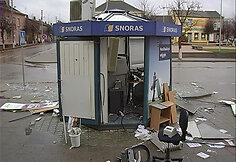 Susprogdintas banko kioskelis