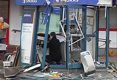 Susprogdintas banko kioskelis