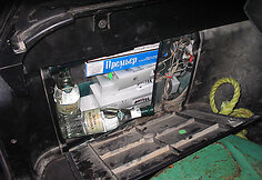 Kontrabandinės cigaretės automobilyje