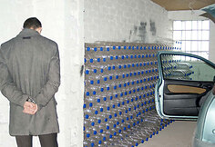 Nelegalaus alkoholio sandėlis