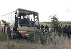 Į avariją patekęs autobusas