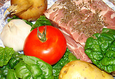 Patiekalui pasigaminti reikalingi produktai