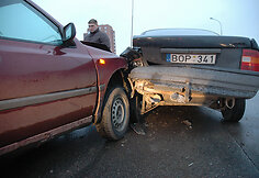 Susidūrę automobiliai