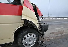 Į avariją patekęs ligoninės automobilis