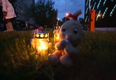 Akcijos akimirka prie Generalinės ir Vilniaus apygardos prokuratūros pastato