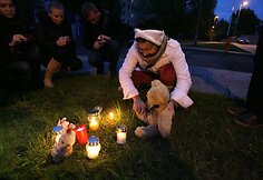 Akcijos akimirka prie Generalinės ir Vilniaus apygardos prokuratūros pastato