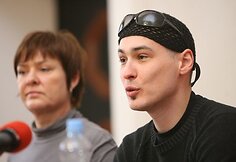 VEKS direktorė Elona Bajorinienė ir projekto &bdquo;Ledinis barokas&ldquo; organizatorius Mykolas Vildžiūnas