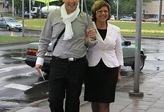 Algirdas Ramo&scaron;ka su mama Vida Ramo&scaron;kiene
