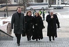 Z.Balčytis (dešinėje) ir P.Šerpytis su poniomis