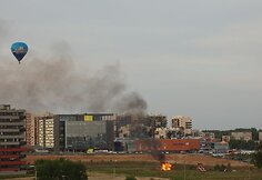 Gaisras Salomėjos Neries gatvėje.