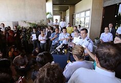 Brazilijos pareigūnų spaudos konferencija