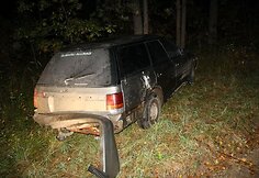 Sprukusio kontrabandininko automobilis