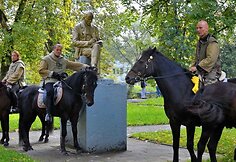 „2000 km istorijos“ raitelių kelionės akimirka