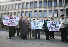 Protesto akcijos akimirka
