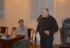 J.Dringelio knygos pristatyme kalba brolis.