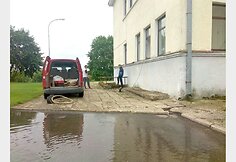 Kėdainiai tvarkosi po liūties. 