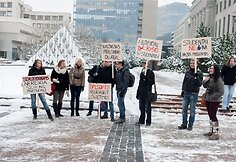 Studentų protesto akcija