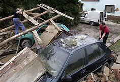 Potvynis padarė daug žalos.
