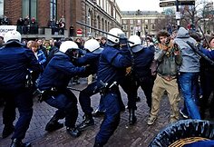 Studentų protestas Hagoje