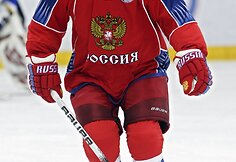 V.Putinas – ledo ritulio treniruotėje.