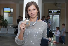 Šeštadienio popietę Lina Grinčikaitė grįžo į Vilnių
