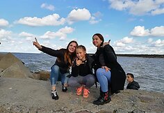 Balys Bardauskas su vaikais keliavo prie jūros