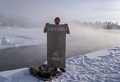 &bdquo;The Coldest Ride&ldquo;: &scaron;alčio pojūčiams užtvirtinti &ndash; krosas ir maudynės -45 laipsnių &scaron;altyje