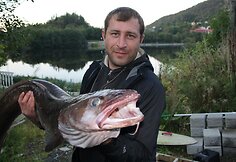Ramūnas N. Norvegijoje sume&scaron;keriojo 13,6 kg langę (giliavandenę menkę)