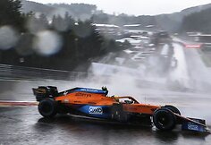 Lando Norriso avarija &scaron;lapioje Spa trasoje