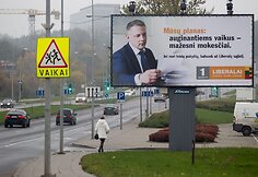 Politinė reklama Vilniuje rinkimų dieną