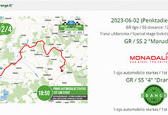 Rally Žemaitija, penktadienio greičio ruožų žemėlapiai