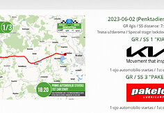 Rally Žemaitija, penktadienio greičio ruožų žemėlapiai