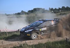 Vaidotas Pa&scaron;kevičius su Ford Fiesta N5 Elektrėnų ralyje