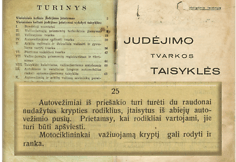 8. Tarpukario Lietuvos automobilių krypties rodikliai. Puslapiai i&scaron; 1935 m. Vie&scaron;aisiais keliais judėjimo taisyklių
