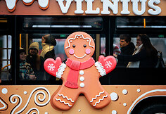 Kalėdinis autobusas Vilniuje