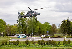 Santariškių žiedinėje sankryžoje atidaryta sraigtasparnių aikštelė