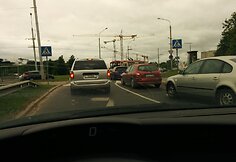 Ryto avarija Vilniuje: &bdquo;Porsche&ldquo; bakstelėjo &bdquo;Hyundai&ldquo; 2014 m. gegužės 29 d. 