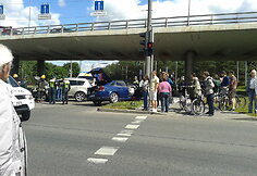 Avarija prie Spaudos rūmų paralyžiavo eismą 2014 m. birželio 16 d. 