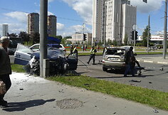 Avarija prie Spaudos rūmų paralyžiavo eismą 2014 m. birželio 16 d. 