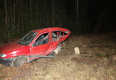 Vakaro avarija kelyje Tauragė-Jurbarkas 2014 m. lapkričio 13 d. 