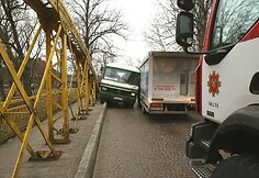 Autobuso ir sunkvežimio avarija &Scaron;ilutėje