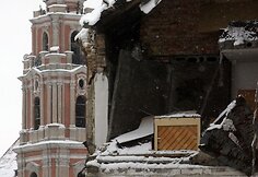 Sugriuvęs namas Vilniaus senamiestyje