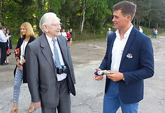 Lietuvos buriuotojų sąjungos 80-mečio &scaron;ventės garbingi svečiai - Gintarė Volungevičiūtė ir Rokas Milevičius
