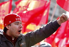 Komunistų protesto demonstracija Maskvoje