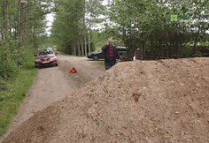 Užtverta gatvė Alytaus rajono Radžiūnų gyvenvietėje